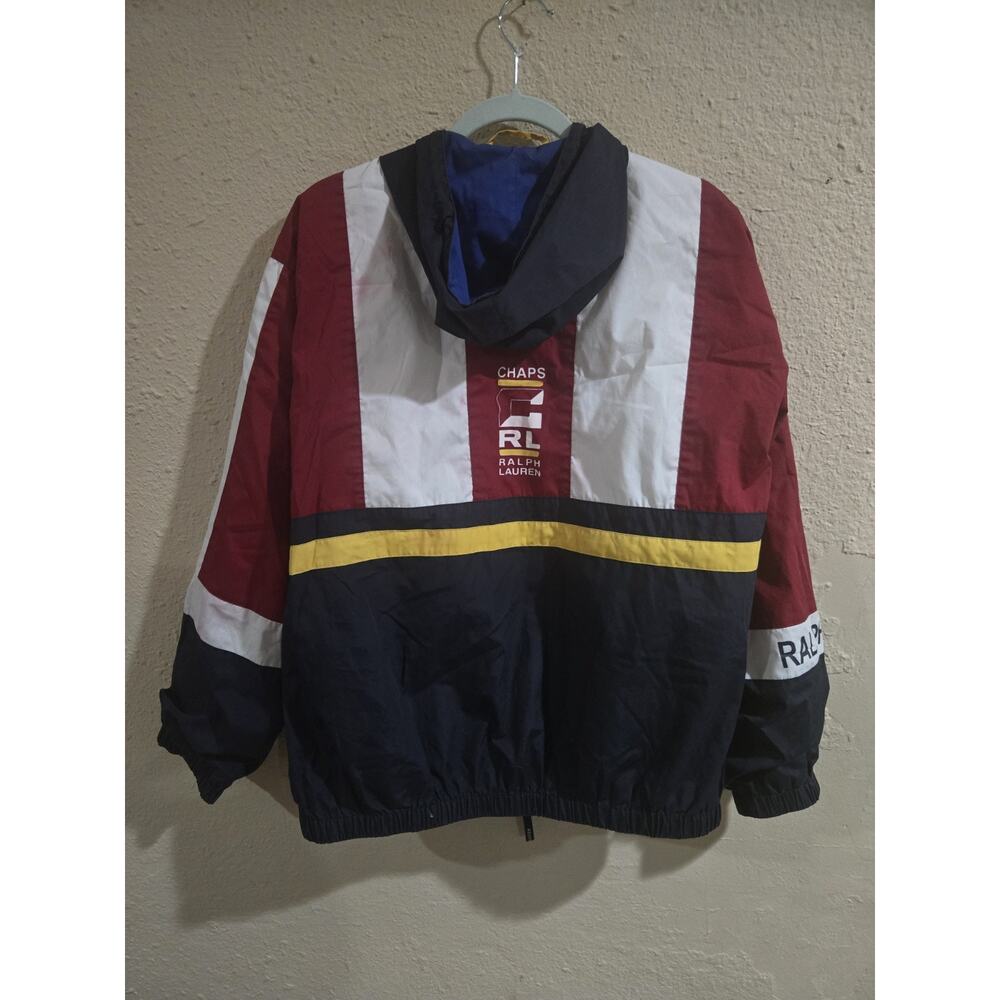 Vintage 1990s Chaps Ralph Lauren Windbreaker Men’s Multicolor Polyester Jacket M - Picture 2 of 10